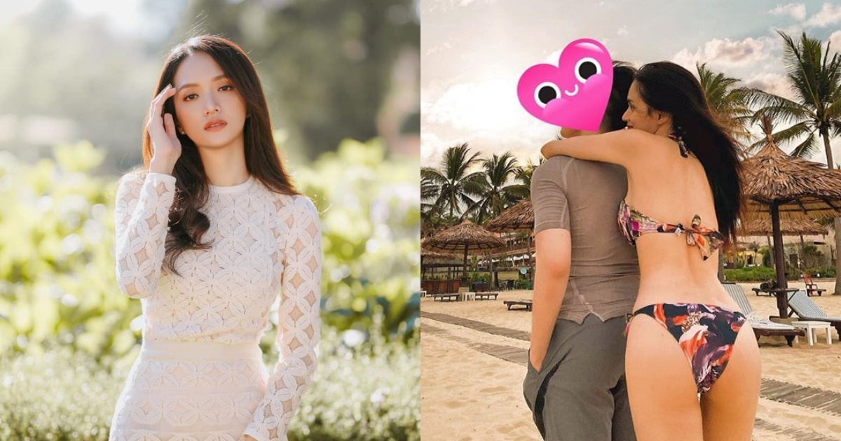 Tin sao Việt 3 3 Hương Giang mặc bikini tình tứ ôm vai trai lại trên bờ biển