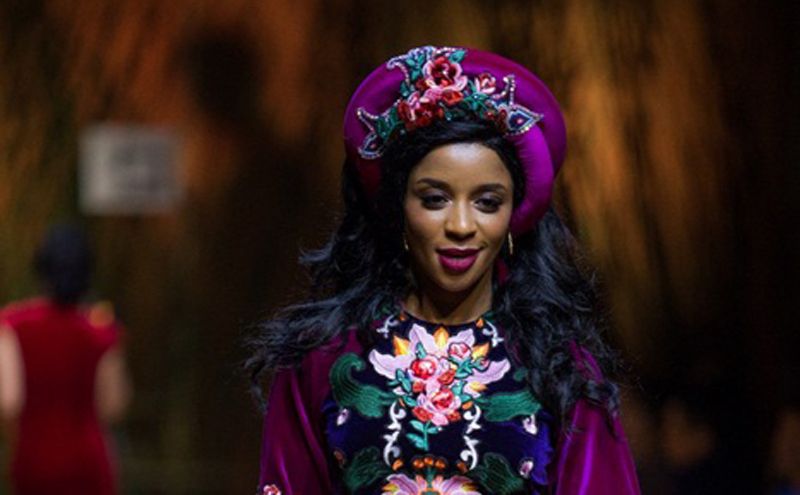 Phu nhân Đại sứ Haiti diện áo dài diễn thời trang