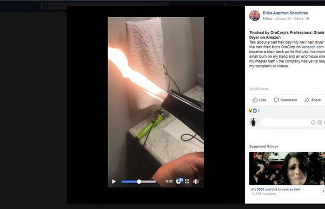 Mua máy sấy tóc Trung Quốc, về nhà suýt phun lửa... đốt tóc