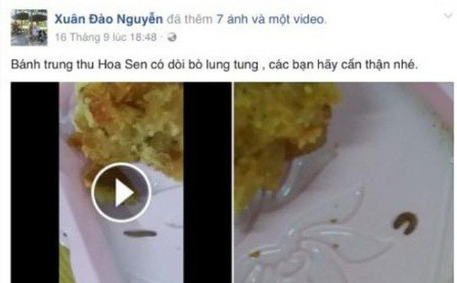 Đăng 'bánh có dòi' lên Facebook, phải bồi thường 12 triệu đồng