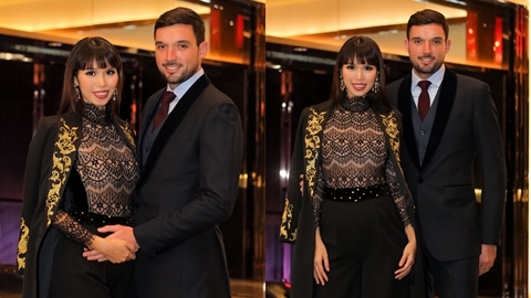 Hà Anh cận ngày Tết vẫn tất bật chạy sô