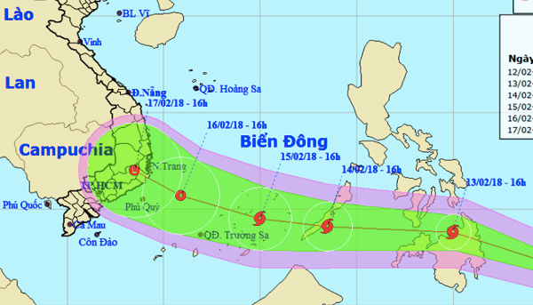 Dự báo thời tiết 13/2: Bão Sanba vào Biển Đông 30 Tết