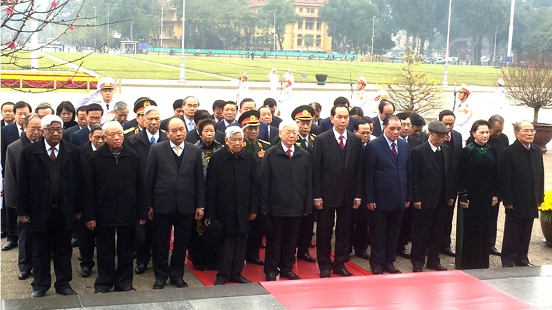 Lãnh đạo Đảng, Nhà nước viếng Chủ tịch Hồ Chí Minh