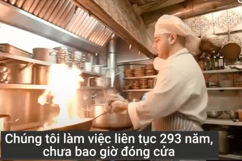 Nhà hàng có bếp lò cháy suốt 293 năm không tắt