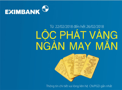 Lộc phát vàng, ngàn may mắn cùng Eximbank