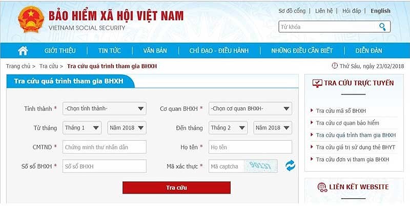 Cách tra cứu thông tin BHXH trên mạng