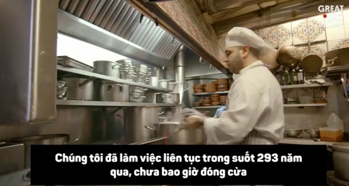 Nhà hàng cổ nhất thế giới giữ bếp lửa cháy hàng trăm năm không tắt