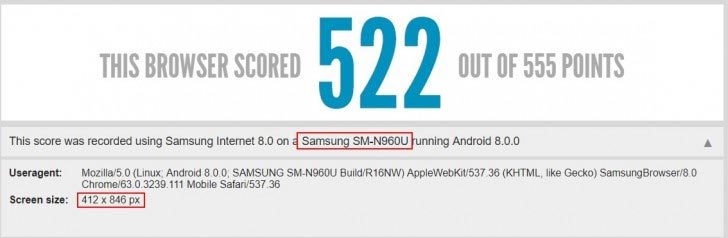 Samsung lộ kết quả benchmark Galaxy Note 9 sau ra mắt Galaxy S9