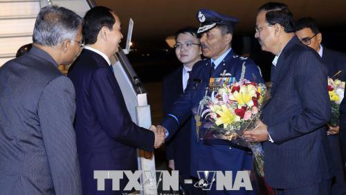 Chủ tịch nước Trần Đại Quang bắt đầu chuyến thăm Ấn Độ