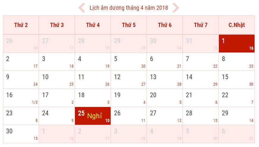 Lá»‹ch Nghá»‰ Lá»… 30 4 1 5 Va Giá»— Tá»• Hung VÆ°Æ¡ng NÄƒm 2018 Vietnamnet