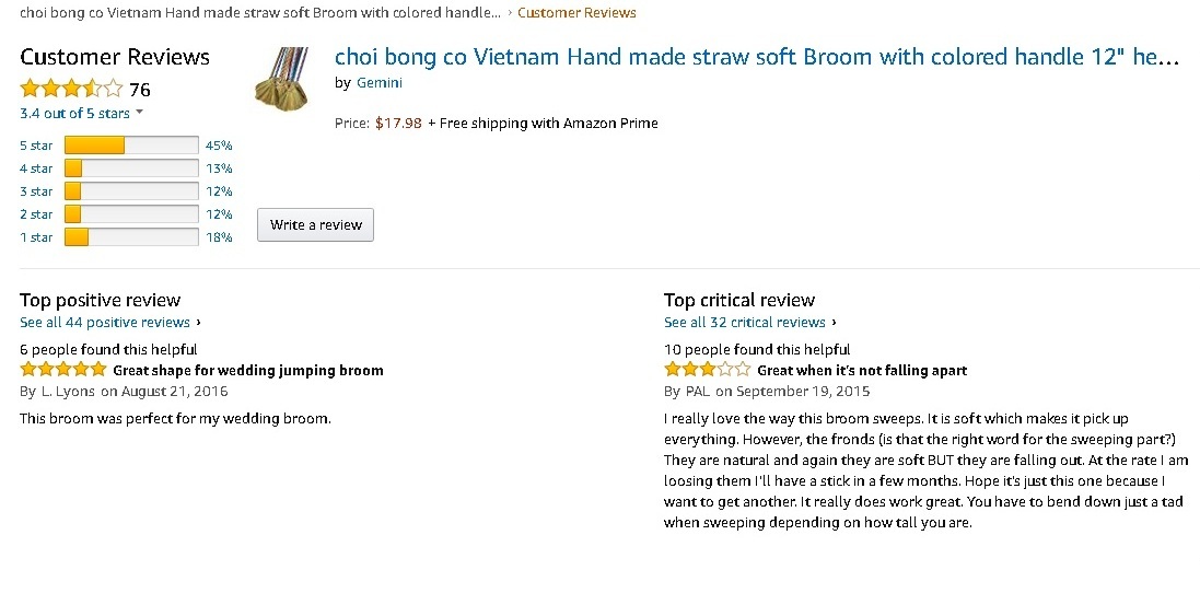 Mua chổi chít Việt giá gần nửa triệu/chiếc về dùng, khách Tây nói gì?