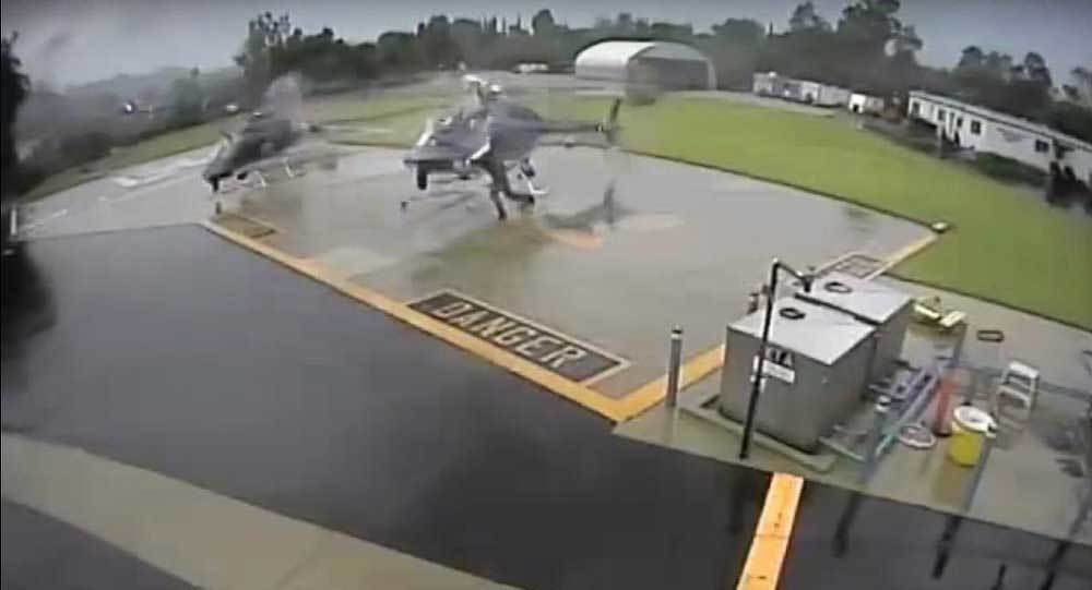 Video trực thăng vô tình ‘xẻ nhau’ nát bươm