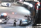Cảnh sát liều mình đỡ người phụ nữ nhảy lầu