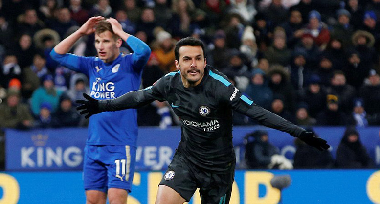 Pedro lập đại công, Chelsea loại Leicester vào bán kết FA Cup