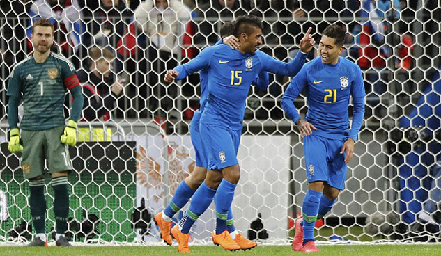 Link xem trực tiếp Brazil vs Nga, 23h00 ngày 23/3