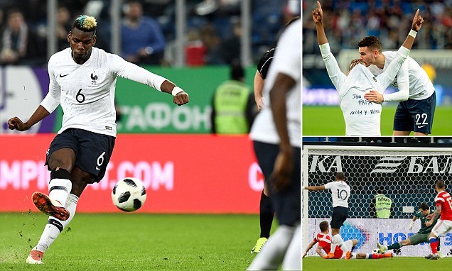 Pogba rực sáng vẽ siêu phẩm, Pháp đè bẹp Nga