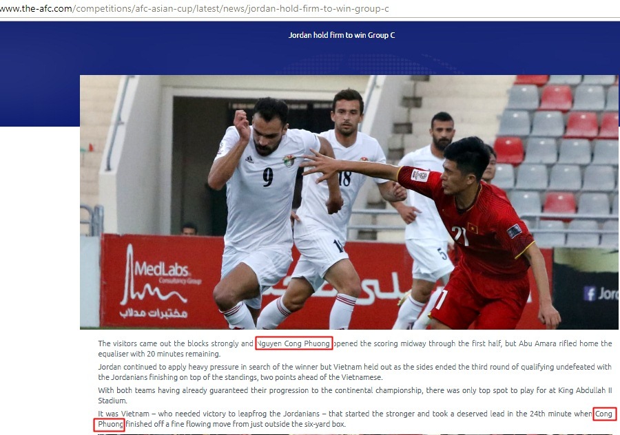 Google, AFC nhầm lẫn khó tin về trận Jordan vs Việt Nam