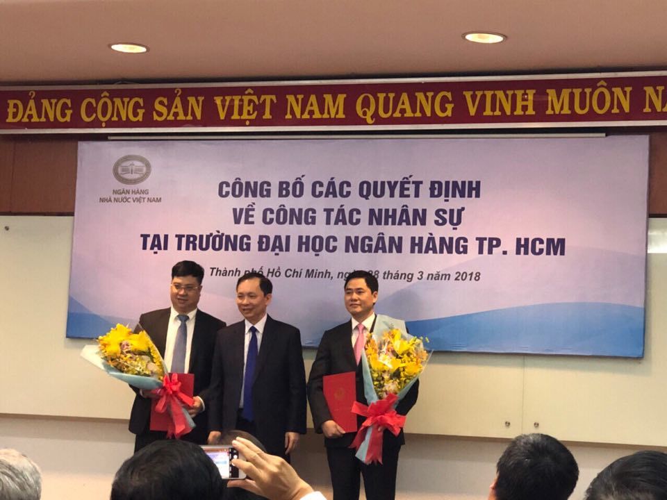 Bổ nhiệm 2 cán bộ làm lãnh đạo Trường ĐH Ngân hàng TP.HCM