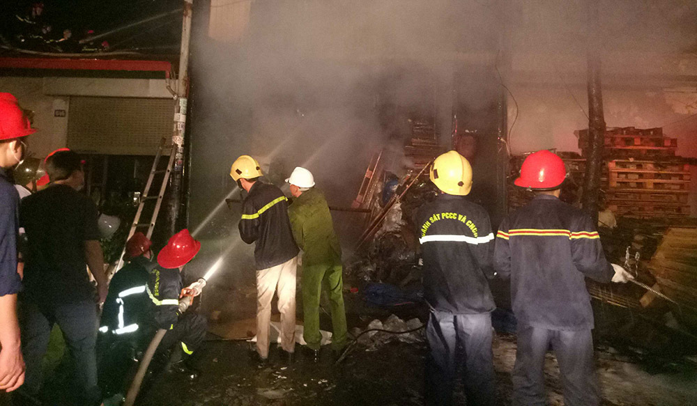 Hiện trường cháy ở HP