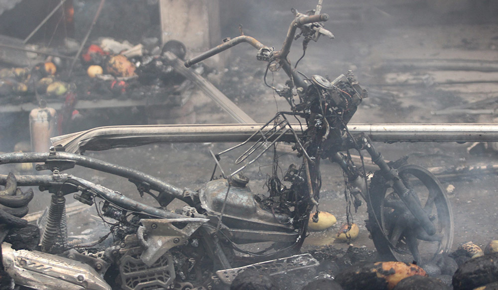 hiện trường vụ cháy