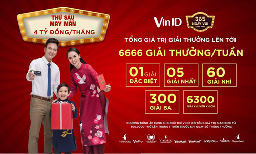 100 tỷ đồng tri ân chủ thẻ VinID