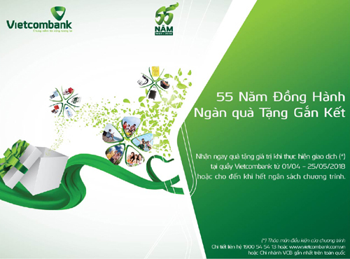 55 năm Vietcombank: Ngàn quà tặng gắn kết tri ân khách hàng