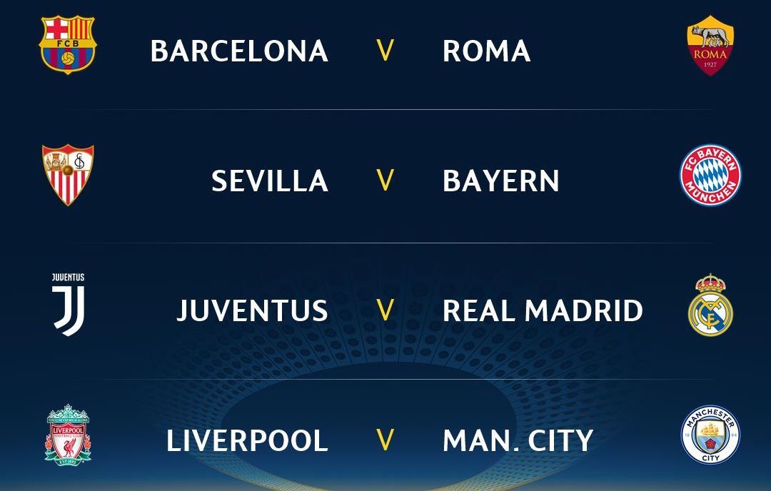 Xem trực tiếp lượt đi vòng tứ kết Champions League ở đâu?