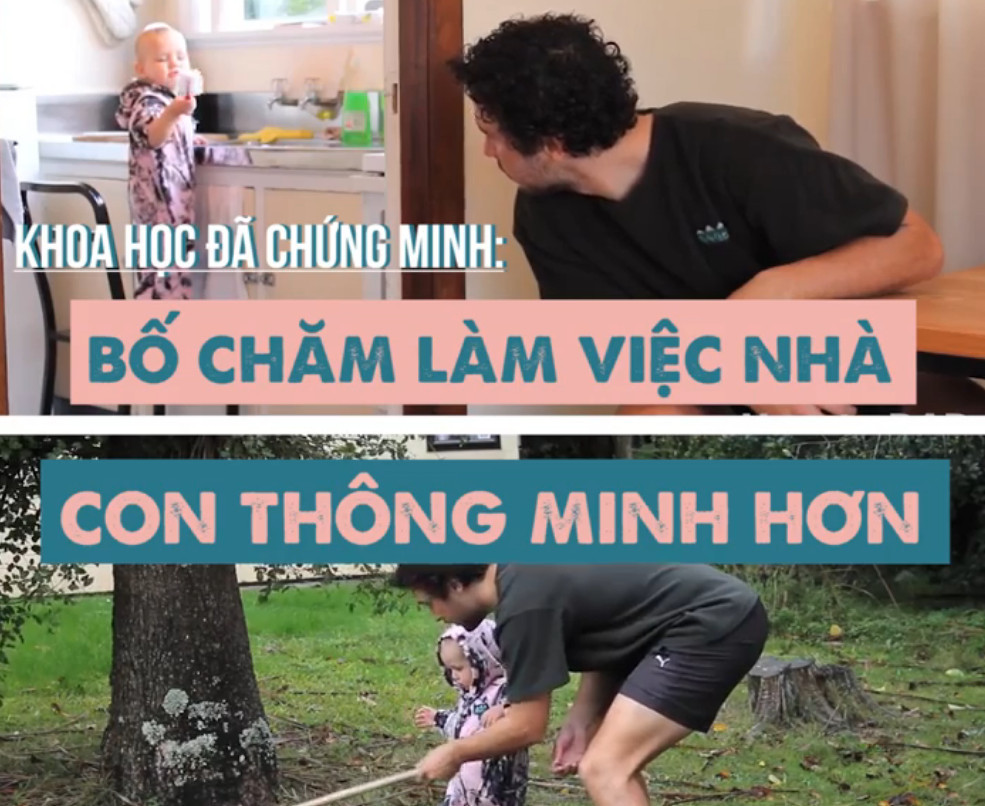 Khoa học chứng minh: Bố chăm làm việc nhà, con thông minh gấp 3 lần