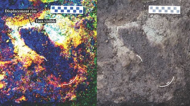 Phát hiện dấu chân con người hàng nghìn năm trước
