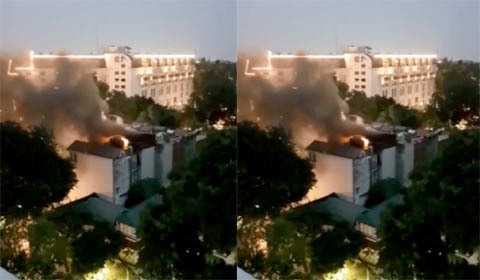 cháy cửa hàng Hai Bà Trưng