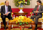 Thủ tướng gặp Thủ tướng Lào bên lề hội nghị MRC
