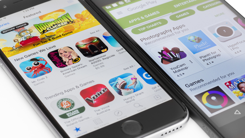 Doanh thu từ Apple App Store gần gấp đôi Google Play