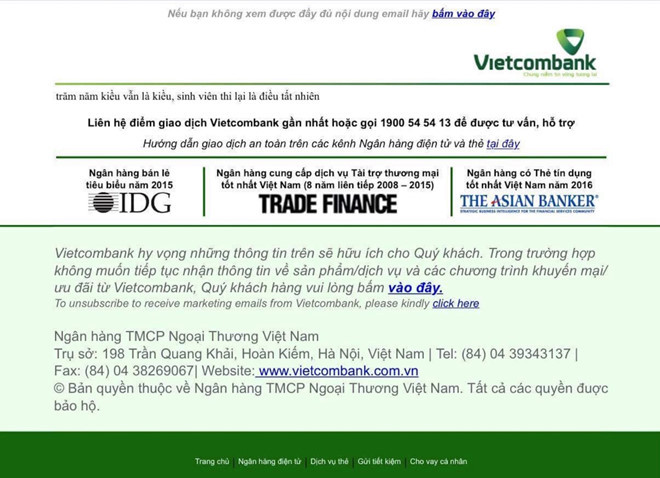 Website Vietcombank bị hacker tấn công?