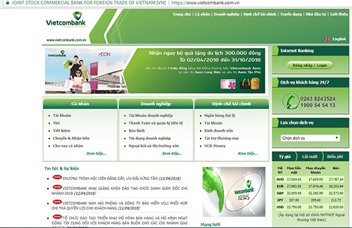 'Website của Vietcombank an toàn’