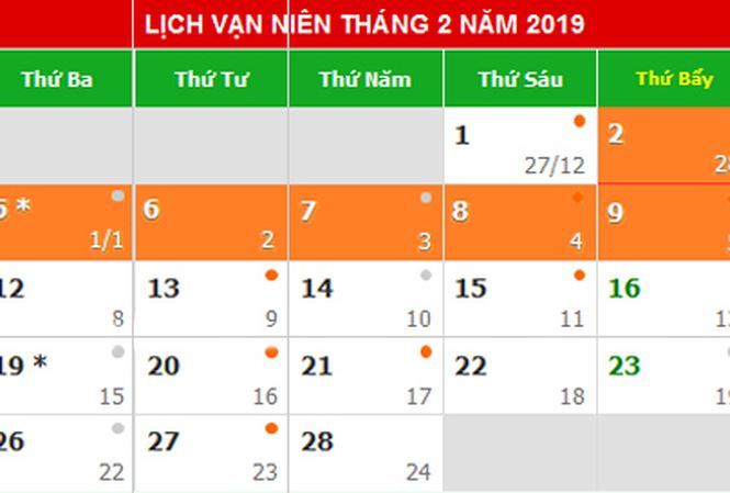 Đề xuất Tết Dương lịch 2019 nghỉ 4 ngày, Tết Âm lịch nghỉ 9 ngày