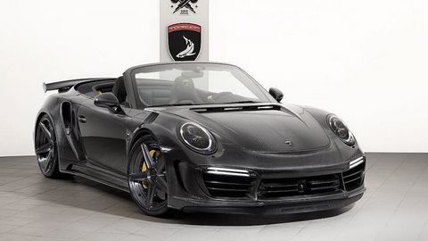 Xe độ Porsche 911 mui trần dát vàng, vỏ carbon