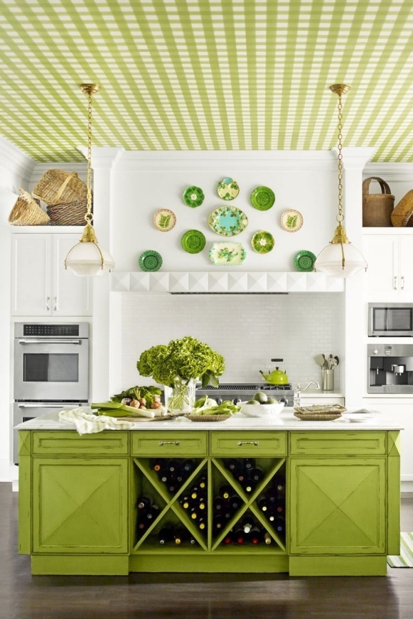 Bếp màu xanh lá cho không gian nấu nướng đón Hè thêm mát mẻ