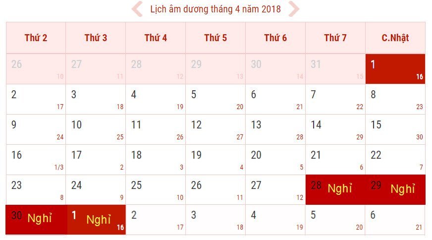 Giỗ Tổ Hùng Vương 2018 là vào ngày nào, được nghỉ mấy ngày?