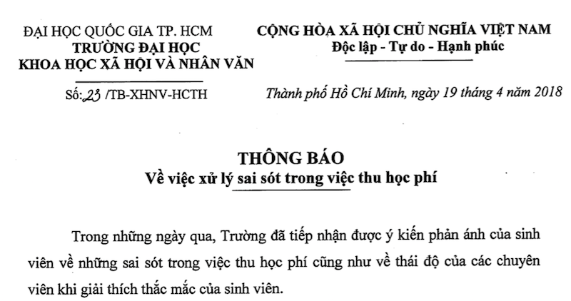 Sinh viên nộp học phí 3 năm, trường nói vẫn chưa đóng