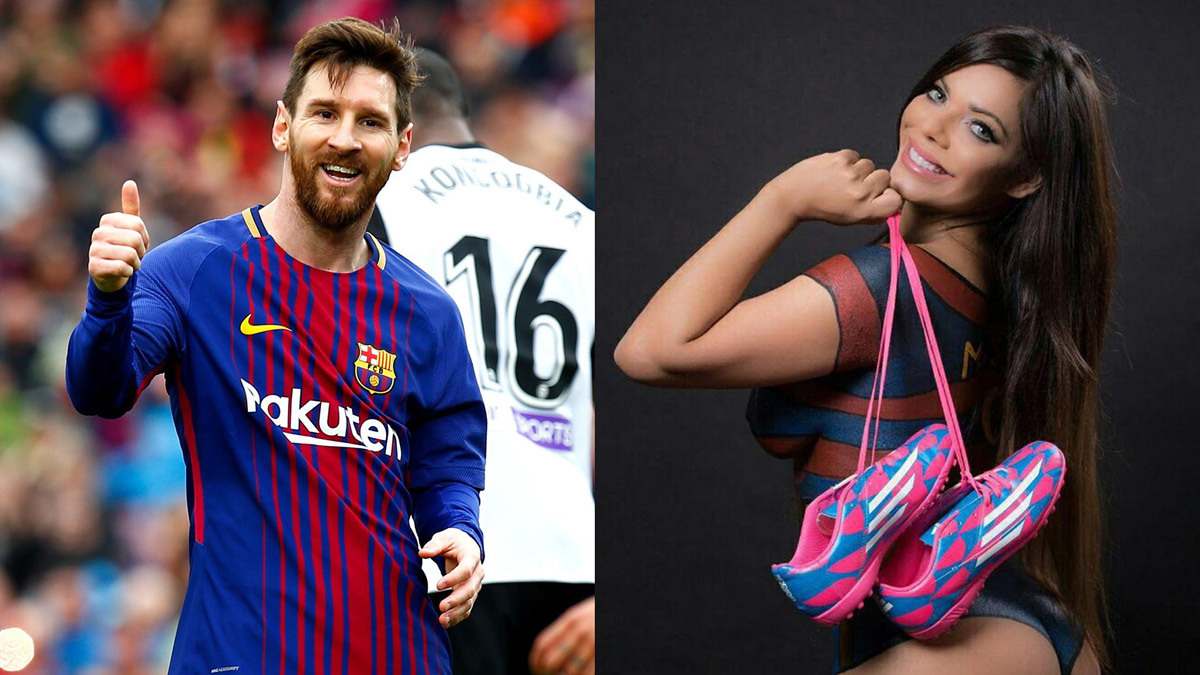 Hoa hậu vòng ba cổ vũ Messi giành Cúp Nhà Vua