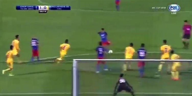 Johor Darul 1-0 SLNA: Chủ nhà mở tỷ số phút 36
