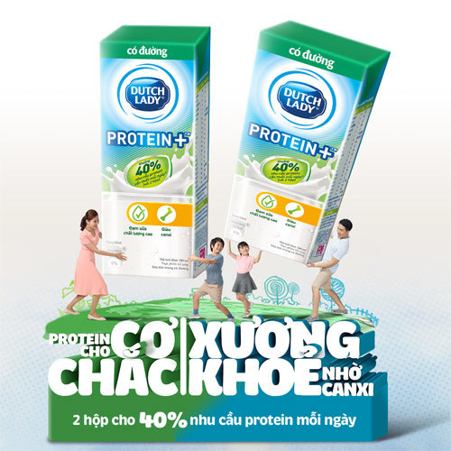 Sữa Cô Gái Hà Lan Protein+TM giúp bổ sung protein