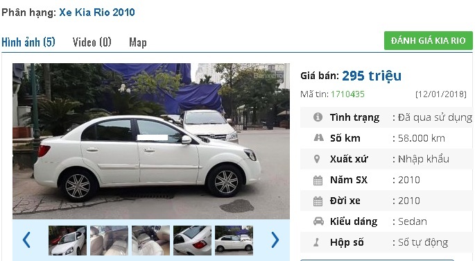 Những chiếc ô tô Kia cũ số tự động rao giá 200 triệu tại Việt Nam - Tin ...
