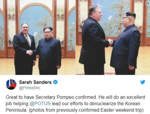 Nhà Trắng lần đầu công bố ảnh Kim Jong Un và tân ngoại trưởng Mỹ