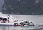 Ô tô 16 chỗ suýt trôi xuống biển khi qua phà đi Tuần Châu