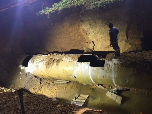 Đường ống nước sạch sông Đà lại gặp sự cố lần thứ 22