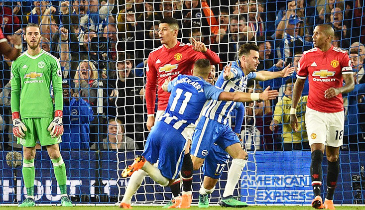 Đá bạc nhược, MU thua bẽ mặt Brighton