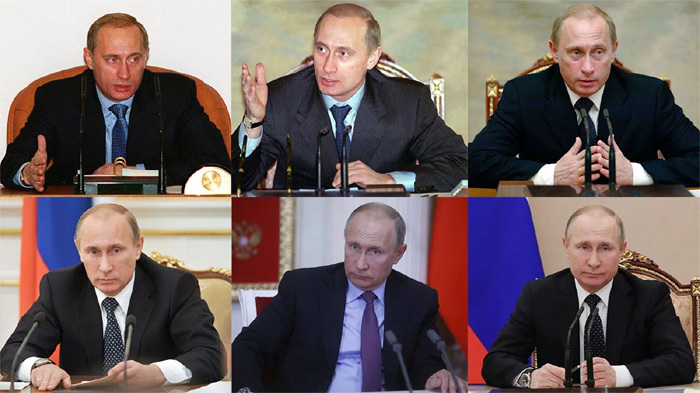 Diện mạo Putin xuyên suốt 2 thập niên nắm quyền
