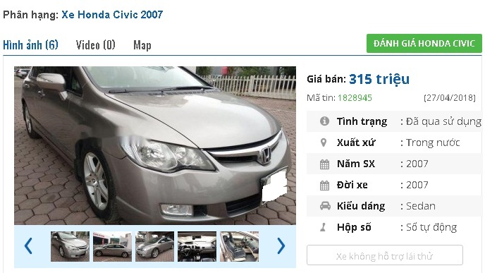 Mua bán xe Honda Civic cũ giá rẻ uy tín 082023  Bonbanhcom