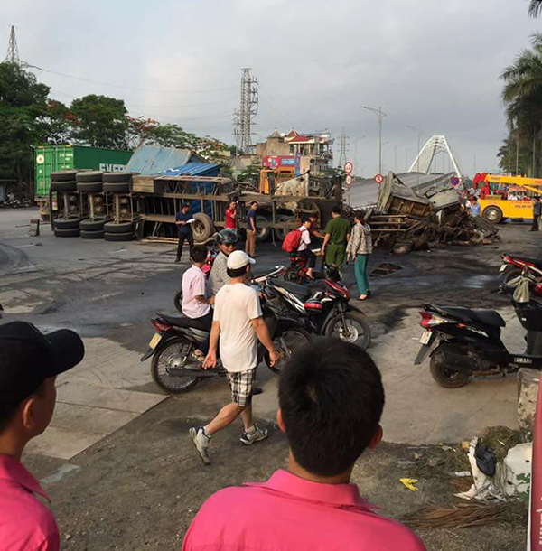 tai nạn giao thông,tai nạn xe container,tai nạn chết người,tai nạn,tai nạn ở Hải Phòng,tai nạn ô tô